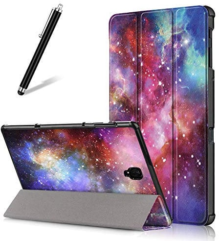 Artfeel Hülle für Samsung Galaxy Tab A 10.5 (2018) T590/T595,Ultra Dünn Leicht Leder Smart Klapphülle Dreifach Ständer Schutzhülle Auto Wach/Schlaf Flip Magnetisch Abdeckung,Milchstraße
