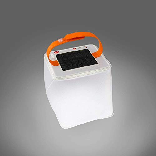 Maijia Luz solar inflable, linterna solar inflable para acampar y emergencia, plegable, telescópica, iluminación de bolsa de aire, lámpara LED impermeable para tienda de campaña al aire libre