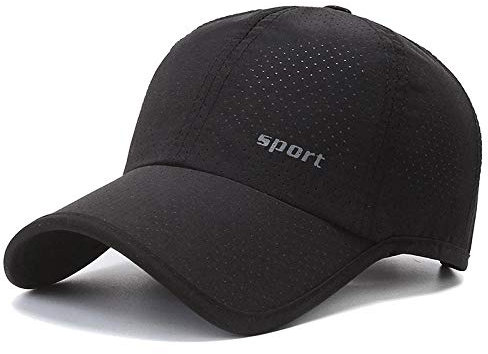 Herren Kappe Hut Sport Sommer Baseball Cap Unisex Atmungsaktive Sommer Cap Männer Frauen Snapback Hüte Golf Cap-Black_Anjustable