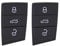 Be In Your Mind 2 Pezzi Pulsanti Di Ricambio Per Chiave Remota Per Auto A 3 Pulsanti Tastiera In Gomma Nera Per Blocco Sblocco Bagagliaio Compatibile Con Polo Golf 7