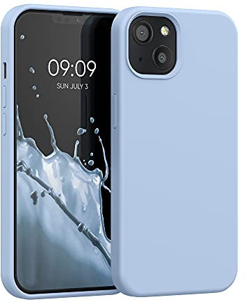 kwmobile Case Compatible with Apple iPhone 13 Case - TPU Silicone Phone Cover with Soft Finish - Light Blue Matte