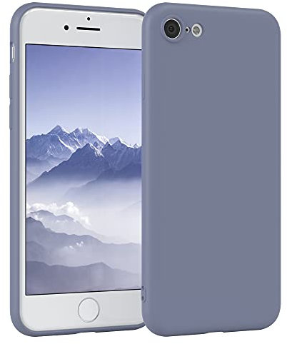 EAZY CASE - Funda de Silicona para iPhone SE 2022 Funda de Silicona Suave a Prueba de Golpes Funda Fina de protección Premium TPU Paragolpes de teléfono en Azul Acero