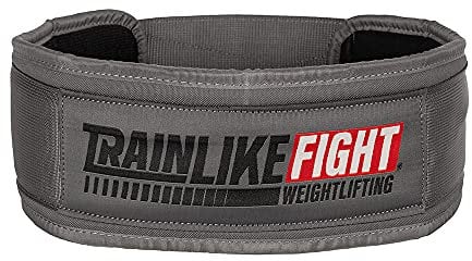 TRAINLIKEFIGHT Cinturón de Halterofilia ENTRY – Color EB WOLFGREY, XS – Refuerzo lumbar, hebilla reforzada, ideal para levantamientos funcionales y fuerza – Tallas XS XL
