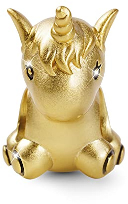 GNOCE Charm Perle Ballon Goldene Tierperlen 925 Sterling Silber 18K vergoldet Fit Armband/Halskette Für Mädchen Kinder Damen Baby Geschenkidee