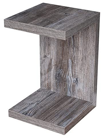 levandeo Couchtisch Coco Holz 32x32x50cm Altholz Shabby Chic Vintage Tisch Schwarz Beistelltisch Deko Sofatisch Ablage Keine Montage Fest Verleimt