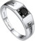 Suplight 925 Sterling Silber Ring Herren Eternityringe mit Diamanten Spannrings 14K Weißgold Personalisierter Solitärring Verlobungsring Eternityringe Schwarzer Zirkonia 64