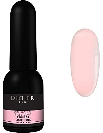 Didier Lab - Premium Rubber Base Gel Light Pink 10ml - LED UV Nagellack Rosa - Unterlack für Nägel - Gel Nail Polish - Base Coat UV Gel Nagellack Nudetöne -Base + Farbe 2in1 - UV Lack für Maniküre