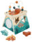 Janod - Aktivitäten-Vulkan - 5 Aktivitäten - Lernspiel und Frühförderung - Feinmotorik - Dino-Kinderspielzeug aus FSC-Holz - Ab 12 Monate, J05827