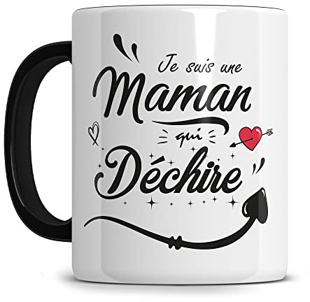 L'épicerie Chérie Mug Fête des Mères - Maman Qui Déchire - Cadeau Super Maman - Anniversaire Femme - Céramique 330ml