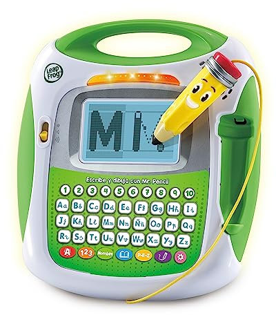Leapfrog VTech - Alfabeto Interactivo táctil Escribe y dibuja con Mr Pencil, Tablet Preescolar educativa, Practica la Escritura, Deletreo, Iniciales, Dibujo Libre, Versión ESP