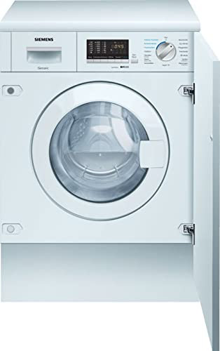 Siemens WK14D543 iQ500 - Asciugatrice da incasso, 7 kg di lavaggio e 4 kg di asciugatura, 1400 giri/min, programma per attività all'aria aperta – asciuga indumenti impermeabili affidabili, aquaStop,