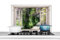 KitchenYeah© Spritzschutz Küchenrückwand Platte Küche Deko Aluminium Platte Spritzschutz Küchenwand WandverkleidungGlyzinie - Blumen - Durchsichtige - Baum - Frühling - 80x55 cm