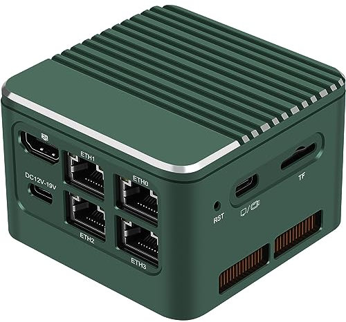 Mrroute M1 Plus Mini PC with N305 Processor, 16G RAM 256G SSD Mini Desktop PC, All-in-one Dual Display HDMI,Type-c/USB 3.1/4x2.5GbE LAN Business Mini Computer Win 11