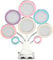 JUBIRO Photo Frames,Silver Family Tree with 6 Colorful Circle Picture Frames Metal Tabletop Photo Frame Decoration