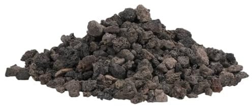 vidaXL Lavagranulat, Lavastein Biologische Filter, Multifunktional Lavamulch für Aquarium Landschaftsbau, Vulkangestein Garten Deko Steine, Schwarz 25 kg 1-2 cm
