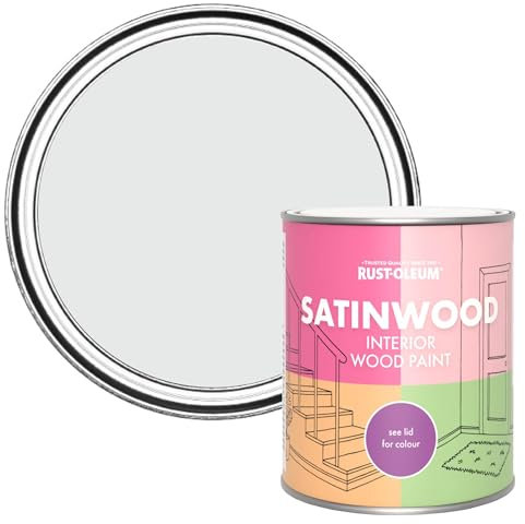Rust-Oleum Grey Satinwood Interior Wood Paint - Monaco Mist 750ml