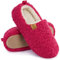 EverFoams Damen Warme Lammfell Memory Foam Vollpantoffel Anti-Rutsch Leicht Atmungsaktiv Winterhaus Rosenrot, 42-43 EU