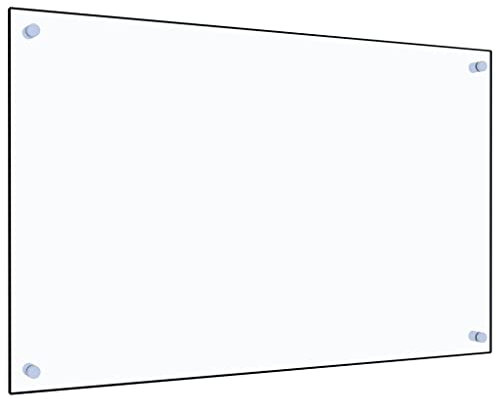 AUVYI Küchenrückwand aus Hartglas 80x50 cm Transparent Spritzschutz Glas Herd Spritzschutz Glas Spritzschutz Küche Glas Spritzschutz Hinter Herd Küchen Wandschutz Glasplatte Küche