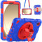 TECHGEAR SUPE Case fits Samsung Galaxy Tab A9 8.7 (SM-X110 / SM-X115) Tough Rugged HEAVY DUTY Shockproof Fun Case for Kids Boys Girls with 360 Rotating Stand, Hand Strap & Shoulder Strap