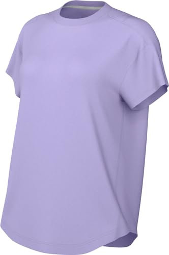 Nike Women's Damen One Relaxed Dri-fit Short-Sleeve Top, Lilac Bloom/Black, S