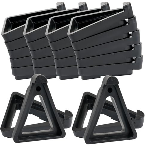 Svalor Plant Pot Feet - 24 Triangle Pot Risers, Invisible Pot Toes, Hollow Feet for Indoor/Outdoor Garden, Black