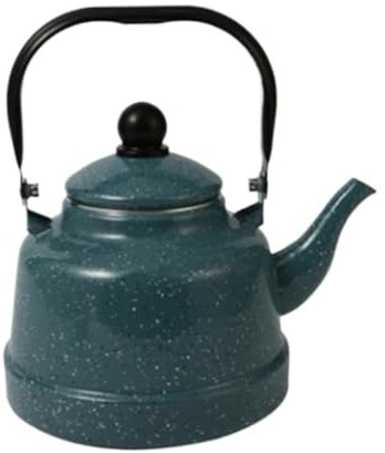 OUYUE Wasserkessel Pfeifkessel 2,5 L Teekannen Für Herdplatte Herdplatte Schwanenhals Wasserkocher Mit Griff Wassertopf Milchwärmer Flötenkessel Teekessel(Grün)