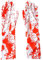 VYIBPDY 1 Paare Halloween Blutige Handschuhe, Zombie Kostüm Blut Handschuhe, Unheimlich Handschuhe, Horror Weiße Lange Handschuhe für Horror-Clown, Killer, Psycho, Karneval, Mottoparty, Halloween