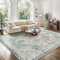 GENIMO Vintage Teppich 200x290cm, Teppiche Wohnzimmer, Extra Große Teppiche, Boho Teppich, Großer Carpet rutschfest, Schlafzimmer, Esszimmer, Büro, Grün