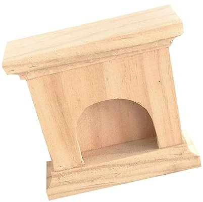 HEMOTON 1 Pc cheminée de Maison de poupée cheminée de décoration cheminée Miniature Home Decor Ornement Miniature Mini cheminée pour Enfants décor de scène Miniature en Bois