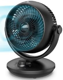 GuKKK Ventilador Silencioso, Ventilador de Mesa Portable, Potente Ventiladors Circulación de Aire,3 Velocidades,Oscilación Automática 70° Horizontal y Manual de 100°Vertical,para Oficina y Dormitorio