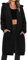 RITOSTA Lungo Felpa Donna con Zip Cappuccio Felpe Donna Pile con Tasche Giacca Termica Cappotto Elegante Giubbotto Autunno Invernale Hoodie Sweatshirt Cardigan con Cerniera(Nero,XXL)