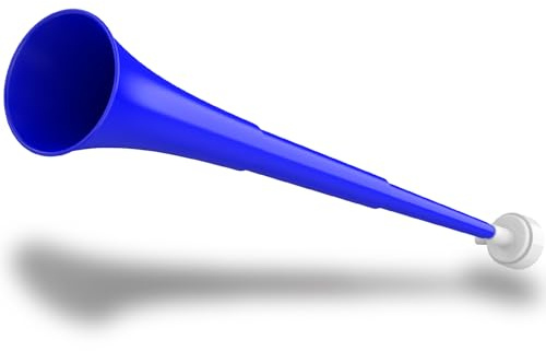 Hongdouo Collapsible Stadium Horn 24 Inch Vuvuzela Plastic Cheering Trumpets Blow Horn Loud Sound Soccer Noisemakers for Sporting Events Graduation Games School Party Supplies (Blue)