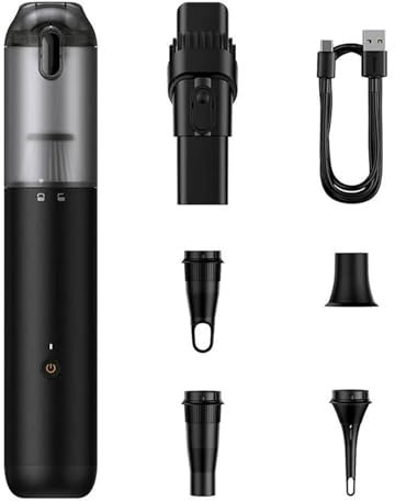 QIUYMGFG Aspirateur Aspirateur Voiture Aspirateur de Voiture Portable sans Fil, Pompe à Flux d'air, Mini aspirateur pour Voiture, Maison, Bureau, 12000Pa Aspirateur de Voiture(Black)
