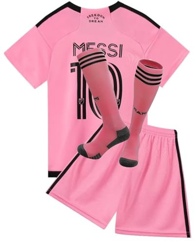 YEESON Maglia da calcio per ragazzi, maglia da calcio per bambini, Rosa, 9-10 Anni