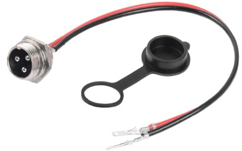 Port de Charge de Scooter électrique - Bouche de tête d'aviation à 3 Broches, Prise étanche | Port Anti-poussière pour Les véhicules de Batterie, Connexion de Charge, Accessoires de vélo élect