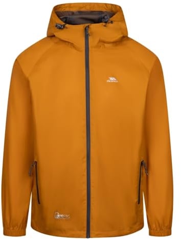 Trespass Adults Qikpac Waterproof Packaway Jacket Coat - Ginger - L