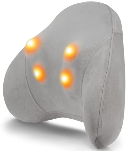 BIBIRE Shiatsu Massagekissen mit Wärme - Nackenmassagegerät & Rückenmassagegerät tragbar - Muskelentspannung für Nacken, Schultern, Rücken, Bauch, Beine - Ideal für Zuhause, Büro und Auto