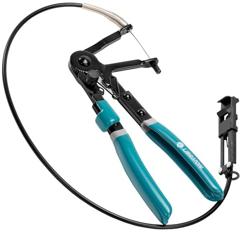LIBRATON Pinza per Fascette, Pinze per Fascette Stringitubo 70cm | 8-50mm Adattabile Strumento di Rimozione Fascette a Molla, Leva Ergonomica per Meccanici di Auto, Olio e Macchinari