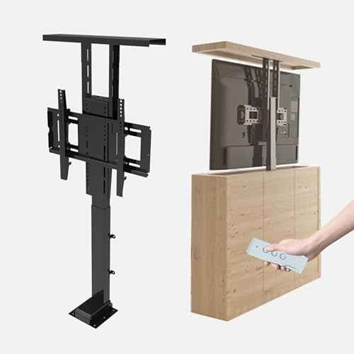 GDMDPTE Soporte de TV eléctrico de Techo, motorizado, para Soporte de TV de 42 a 70 Pulgadas - Elevador de TV eléctrico telescópico - Se Puede Ocultar en un Armario. Soporte de TV motorizado.