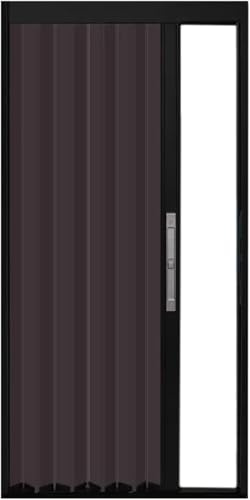JvFbjLF Porta Pieghevole divisoria for Ambienti Domestici, Porta Pieghevole con Binario e Serratura, Porta a Soffietto for fienile(48x80in(121x203cm))