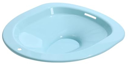 Perfeclan Sitzbadewanne für die Toilette, Hüftbadewanne für Frauen & ältere Menschen, Bidet Einsatz mit Abflusslöchern, Toilettenwaschbecken Aufhängbar für Postpartale, Hämorrhoiden, Schwangere, Blau