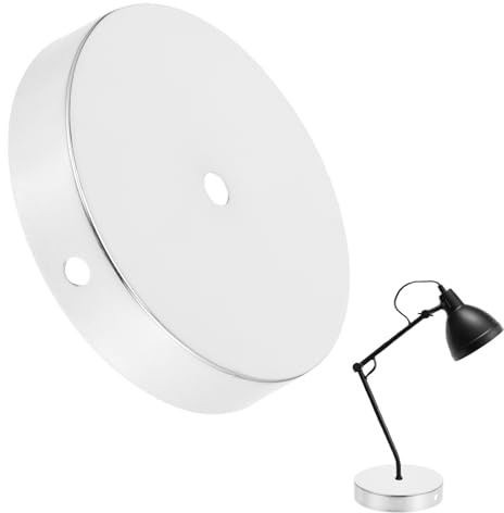 DOITOOL Tischlampensockel Aus Metall Rund 4.57In Robuster Lampensockel Mit Kabelführung Vielseitiger Tischlampenfuß Für Schreibtischlampen Und Diy Beleuchtung Im Wohn- Und Arbeitszimmer