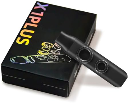 Beaupretty Kazoo Doppelloch Musikinstrument für Erwachsene und Kinder Tragbares Blasinstrument mit Trageband Ersatzmembranen und Rundem Flötenkopf Vielseitiges Musikbegleitinstrument