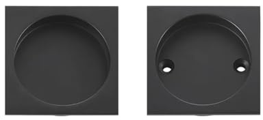 Brass Sliding Door Handle Lock Wood Inlaid Thin Gold Matt Black 1Pcs(D188-QBCF)