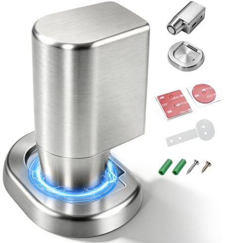 Türstopper Boden Selbstklebend, Türstopper Magnetisch, Magnetic Door Stopper – Metall Türstopper Boden Kleben, Türpuffer Wandschutz, Türfeststeller, Schwerer Türhalter für Zimmer, Büros, Bäder