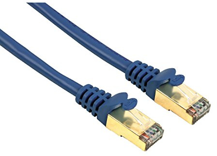 Hama geschirmtes Netzwerk-Kabel CAT5 RJ-45, Blau, 3m