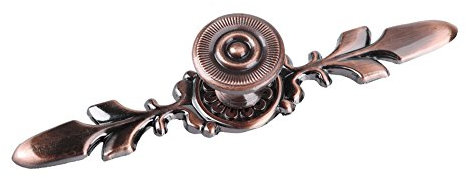 Set of 4 Vintage Pull Handle Door Knobs Back Plate for Home Furniture Drawers Cabinets Wardrobes Cupboard Cabinet with Screw Rot Bronze