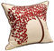 ZUODU Red Cushion Cover 50cmx50cm or 20 Inch by 20 Inch Embroidered Cotton Linen Decorative Throw Pillow Cover Cushion Case Pillow Case - The Tree of Life (Red with Frame) (RED-50x50cm)
