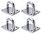 Annakideya 4 Stück 5 mm Ösenplatten Haken Best 304 Edelstahl Klammerring Haken mit Heavy Duty Square M5