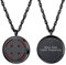 PROSTEEL Parfüm Anhänger Halskette Schwarz Edelstahl Damen Herren Name Texte Gravur Kreuz Medaillon Ätherische Öle Diffusor Floating Locket mit Kette Schmuck Aromatherapie Zubehör mit 8 Nachfüllpads